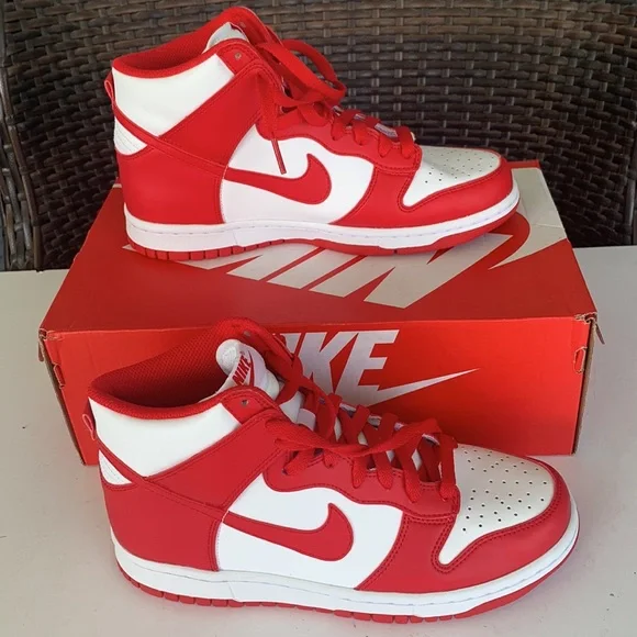 Nike | Shoes | Nike Dunk Highchampionship White Red Brand New With